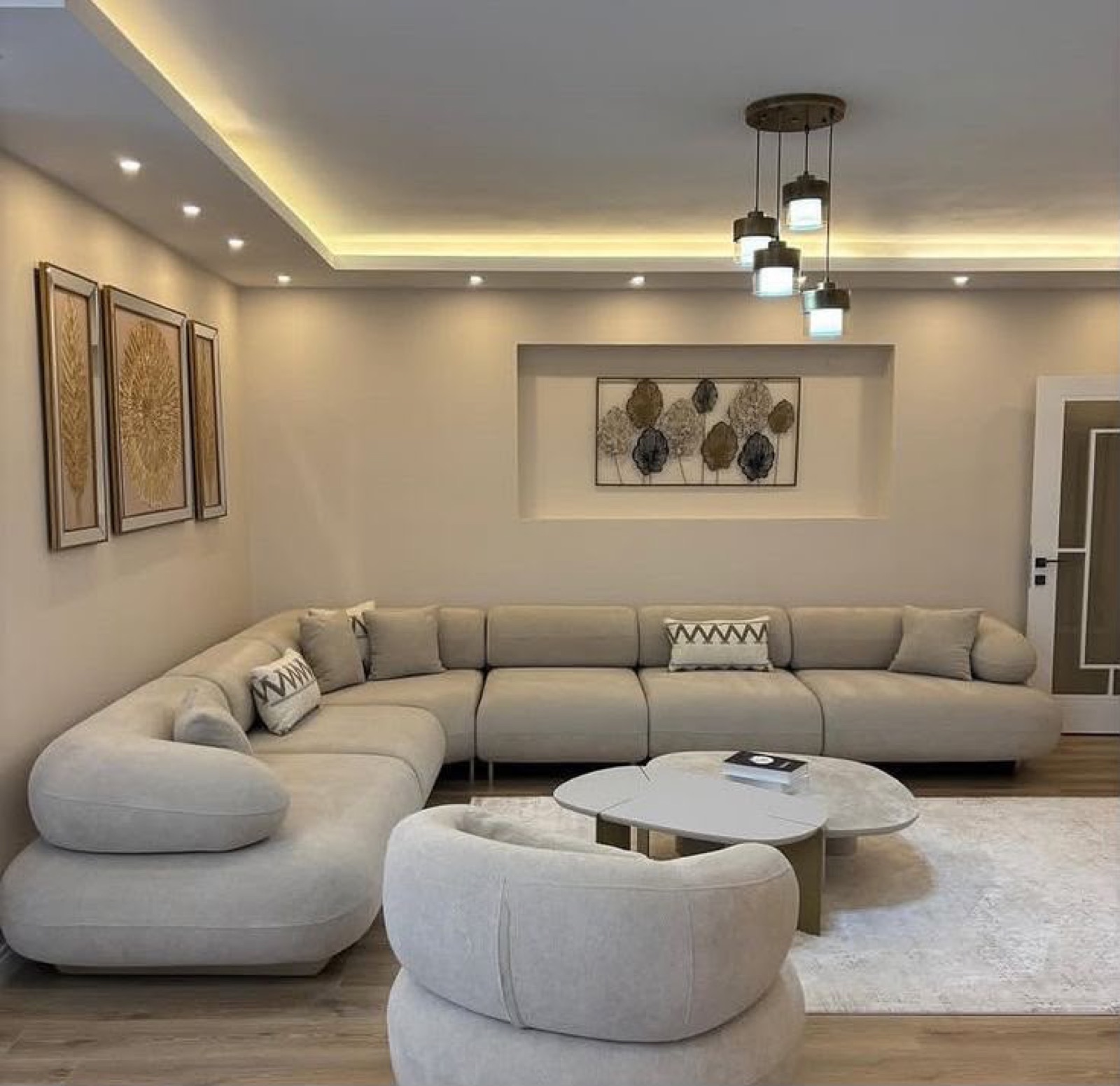 Modern white living room furniture