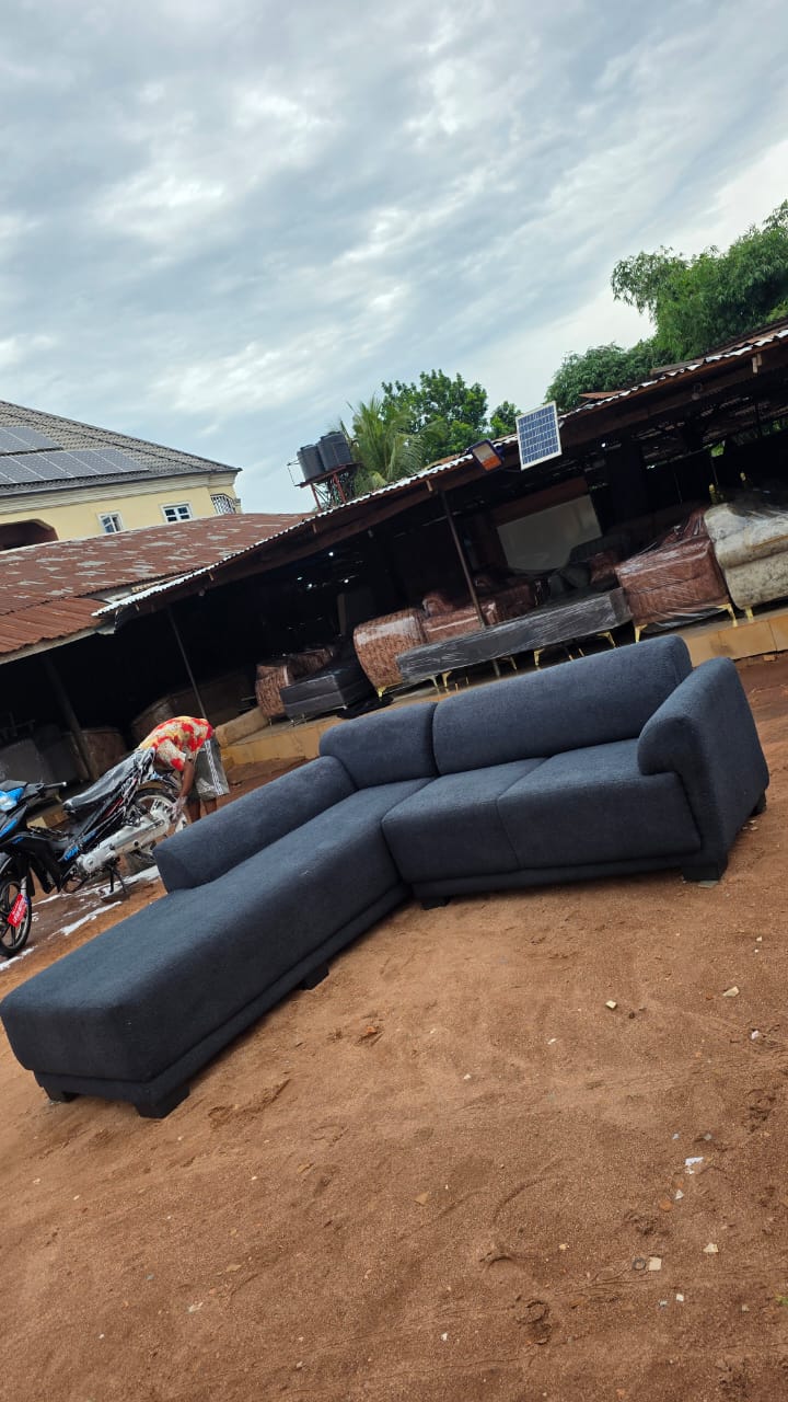 Charcoal sectional at Ebube Israel showroom